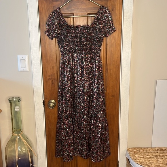 Babydoll Dress Puffed Sleeve Floral Multicolor | S - Picture 2 of 10